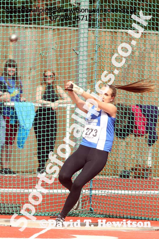 Girls under-15s hammer, Northern Under-13s, U-15s and 17s Championships. Photo: David T. Hewitson/Sports for All Pics